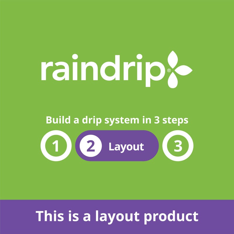 Raindrip رايندريب R255DT أنبوب إمداد الري بالتنقيط 1/4 بوصة، 50 قدم، للري بالتنقيط، موزعات التنقيط، أجزاء الري، الأنظمة، بولي إيثيلين أبيض - Image 2